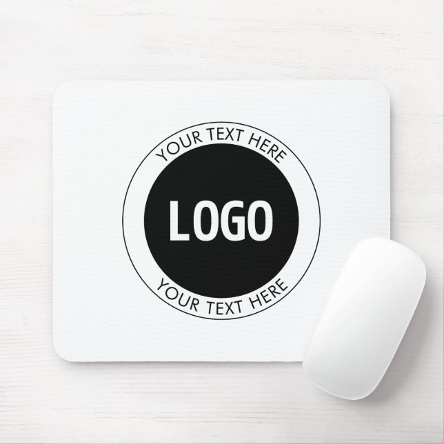 Simple Customisable Text & Your Logo or Image Mouse Pad (With Mouse)