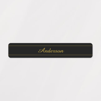 Simple Customizable Gold & Black Text Design 