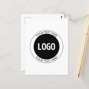 Simple Customizable Text & Your Logo or Image Postcard