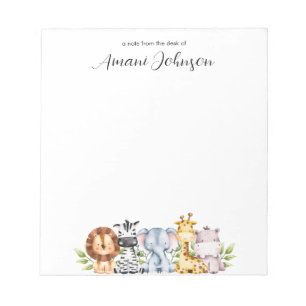 Simple Cute Animals Jungle Kids Notepad