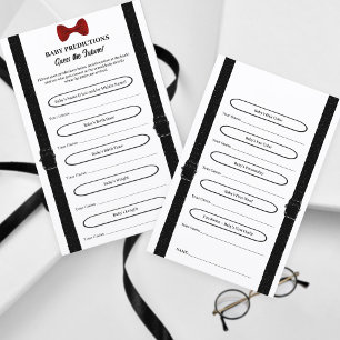 Simple Cute Baby Shower Predictions Card Fun Game
