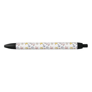 Simple Cute Beach Design Black Ink Pen