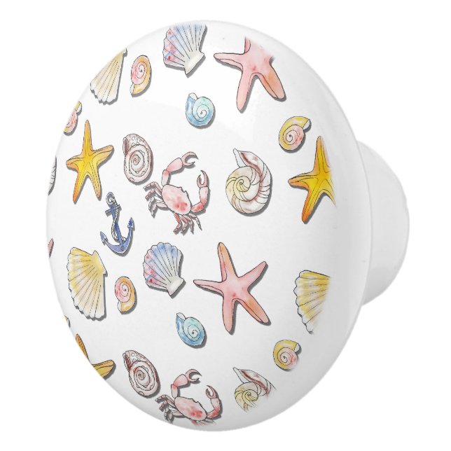 Simple Cute Beach Design  Ceramic Knob (Right)