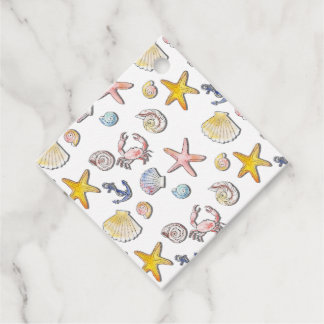 Simple Cute Beach Design Favour Tags