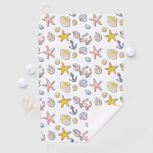 Simple Cute Beach Design  Golf Towel