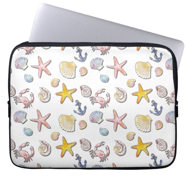 Simple Cute Beach Design  Laptop Sleeve (Front)