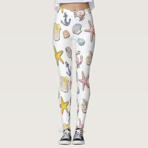 Simple Cute Beach Design  Leggings