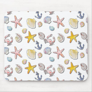 Simple Cute Beach Design Mouse Pad