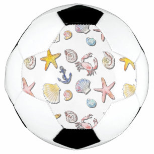 Simple Cute Beach Design  Soccer Ball