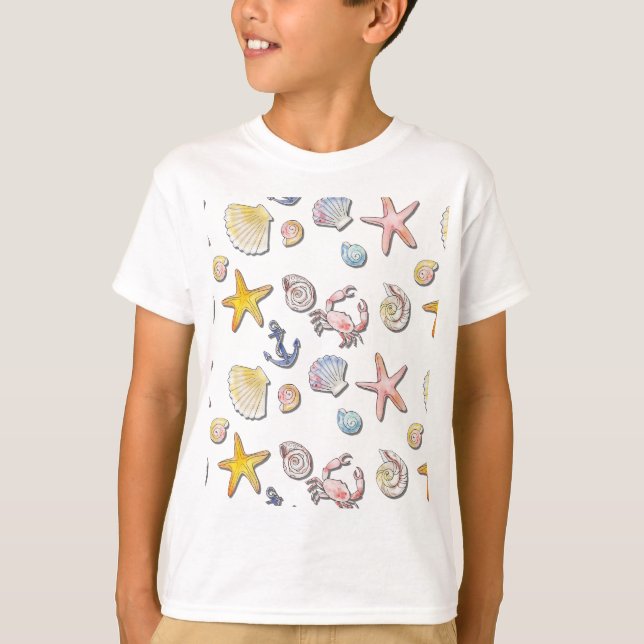 Simple Cute Beach Design  T-Shirt (Front)