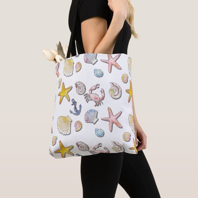Simple Cute Beach Design  Tote Bag (Close Up)