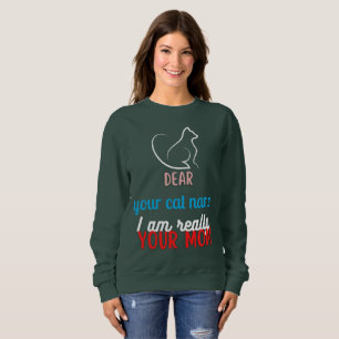 Simple Cute Cat Mum Mothers day gift Sweatshirt