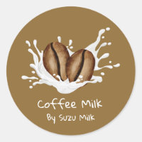 Simple Cute Coffee Milk Label
