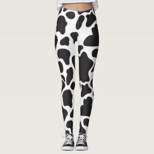 Simple Cute Cow Print Leggings