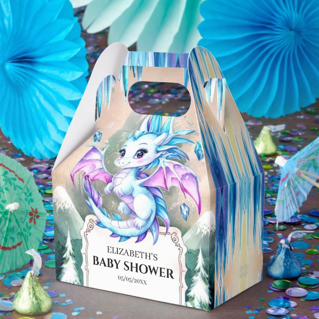 Simple Cute Dragon Baby Shower Favour Box (Party)