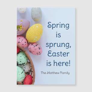 simple cute, Easter is here, Happy Easter family