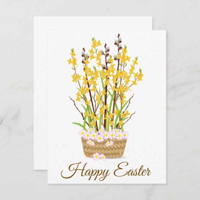 SIMPLE CUTE HAPPY EASTER CARDS (Front/Back)