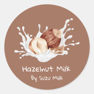 Simple Cute Hazelnut Milk Label