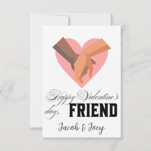 Simple Cute Heart Happy Valentines day Couple