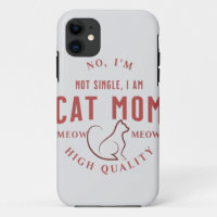 simple cute, i'm not single, i am cat mum gift