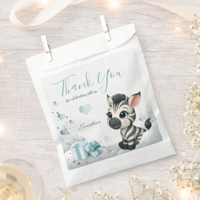 Simple cute little zebra  favour bags (Clipped)