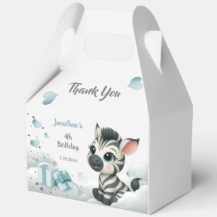 Simple cute little zebra  favour box