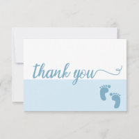 Simple Cute modern blue Script baby boy shower