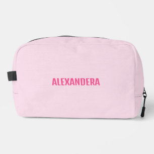 Simple Cute Name Blush Pink  Dopp Kit