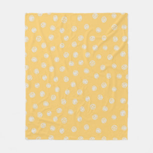 Simple Cute Orange & White Pokadot Fleece Blanket