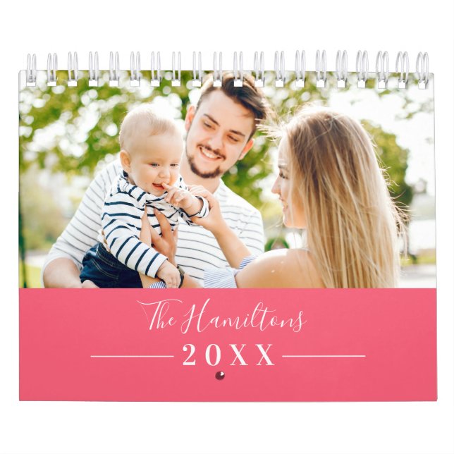 Simple Cute Photo Family 2022 Calendar (Cover)