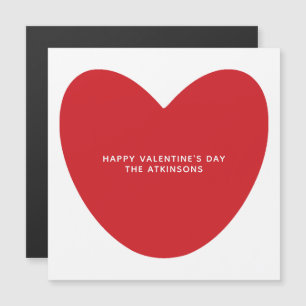 Simple cute red heart custom Valentine's Day card