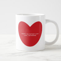 Simple cute red heart personalised Valentine's Day