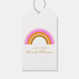Simple Cute Retro Rainbow Personalised Gift From Gift Tags