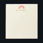 Simple Cute Retro Rainbow Personalised Script Name Notepad<br><div class="desc">Simple Cute Retro Rainbow Personalised Script Name Notepad</div>