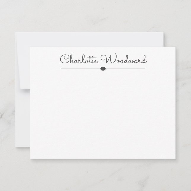 Simple Cute Script Personalised Note Card (Front)