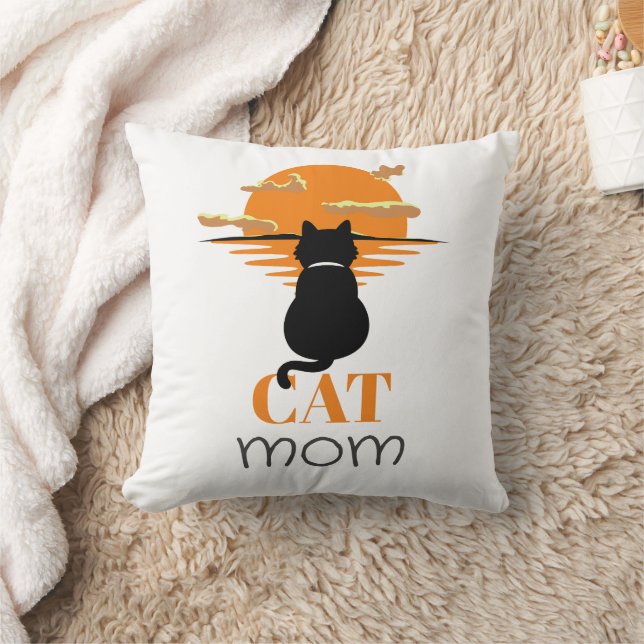Simple Cute Script Pet owner Cat Mum Cushion (Blanket)