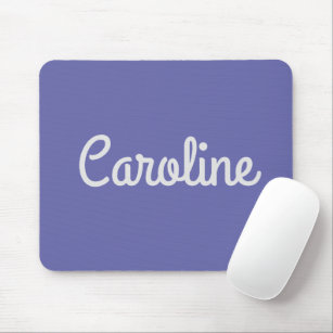 Simple Cute Script Typography Personalised Purple Mouse Pad
