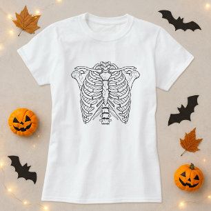 Simple Cute Skeleton Ribcage T-Shirt