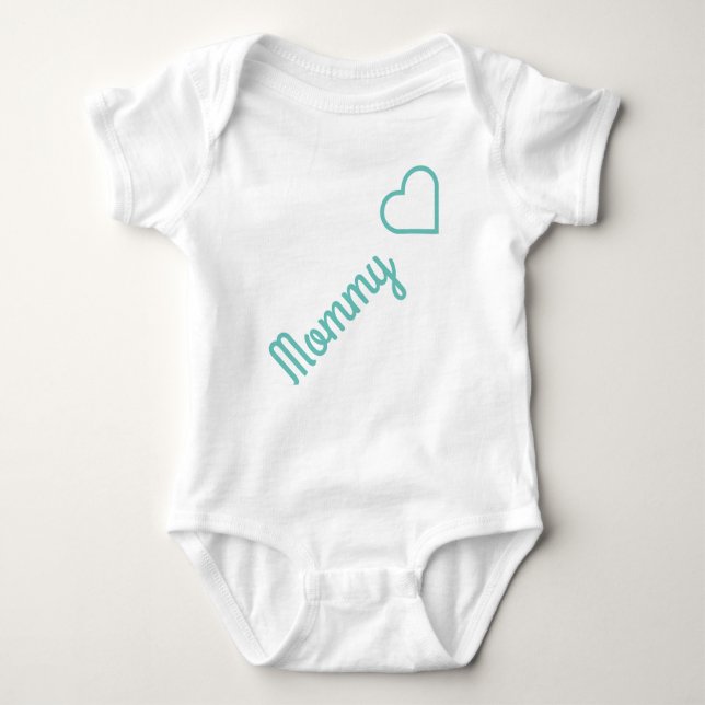 Simple & cute text "mummy" baby bodysuit (Front)