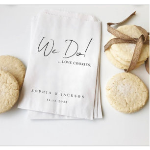 Simple Cute Wedding Quote We Do Black Text Favour Bags