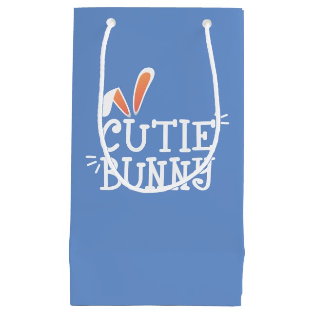 Simple Cutie Bunny Easter Typography | Gift Bag (Front)