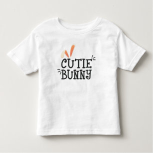 Simple Cutie Bunny Easter Typography   T-Shirt