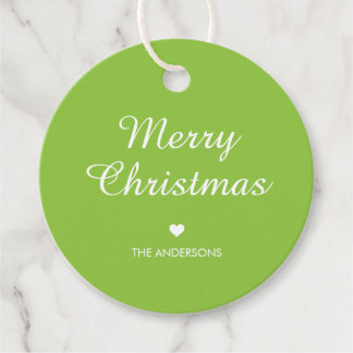 Simple Cutom text Minimal Merry Christmas Favour Tags