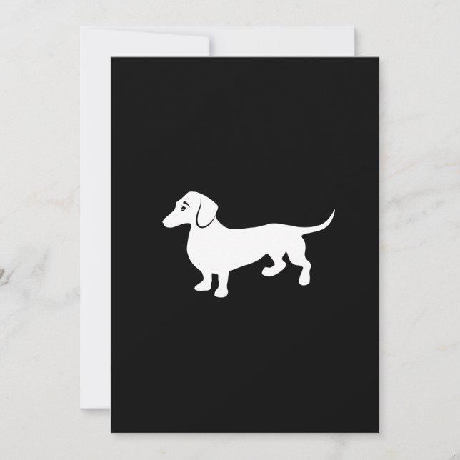 Simple Dachshund Customisable Invitation (Front)