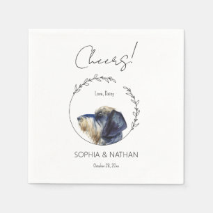 Simple Dachshund Dog Wedding Cocktail Napkins