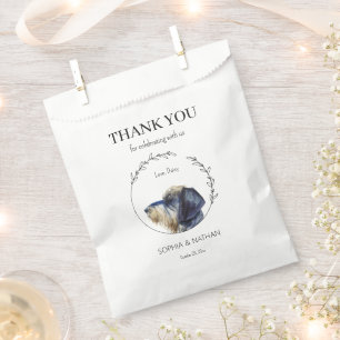 Simple Dachshund Dog Wedding Thank You Favour Bag