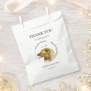 Simple Dachshund Dog Wedding Thank You Favour Bag