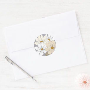 Simple Daisy invitation seals