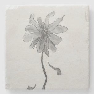 Simple Daisy Stone Coaster