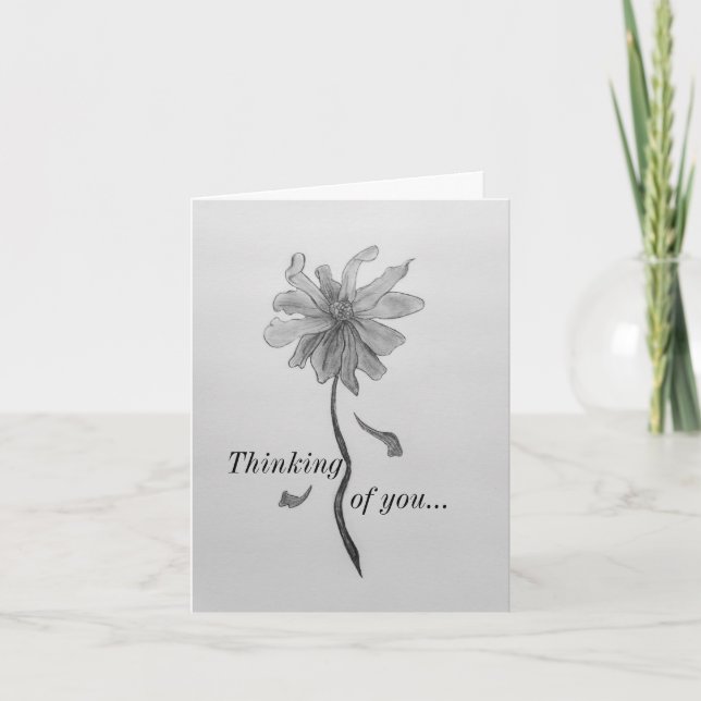 Simple Daisy Thinking Of You Card (Front)